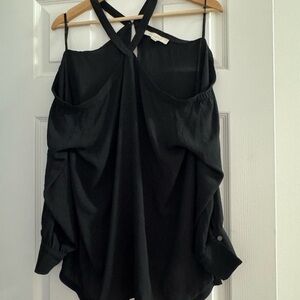 LOFT Black Halter Blouse